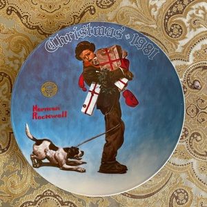 Norman Rockwell Christmas 1981 plate